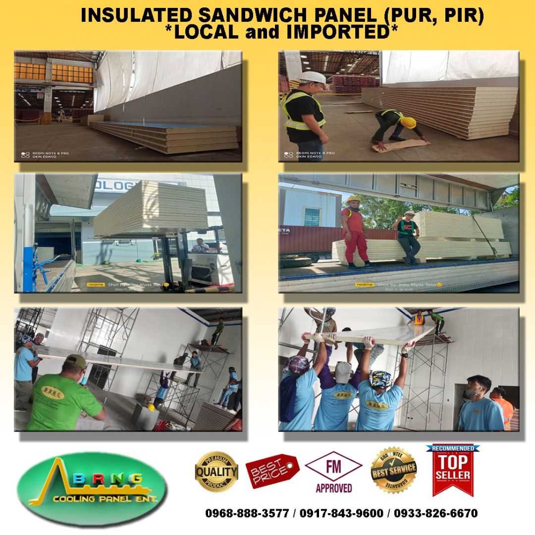 INSULATED SANDWICH PANEL (Category: Construction & Building Materials) located in Quezon City. Submitted by brngmonicabornales4441 (Listing ID 1212307378, Image 1). Description: • INSULATED SANDWICH PANEL We can supply and Install Insulated Sandwich panels for your cold storage, chiller room, freezer room, or your warehouse and offices. EFFECTIVE WIDTH: 1.15mW available thickness: 25mmTh 50mmThk 75mmThk 100mmThk For more info Contact us! Pm Me or