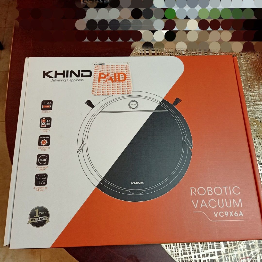 KHIND Robotic Vacuum VC9X6A, TV & Home Appliances, Vacuum Cleaner