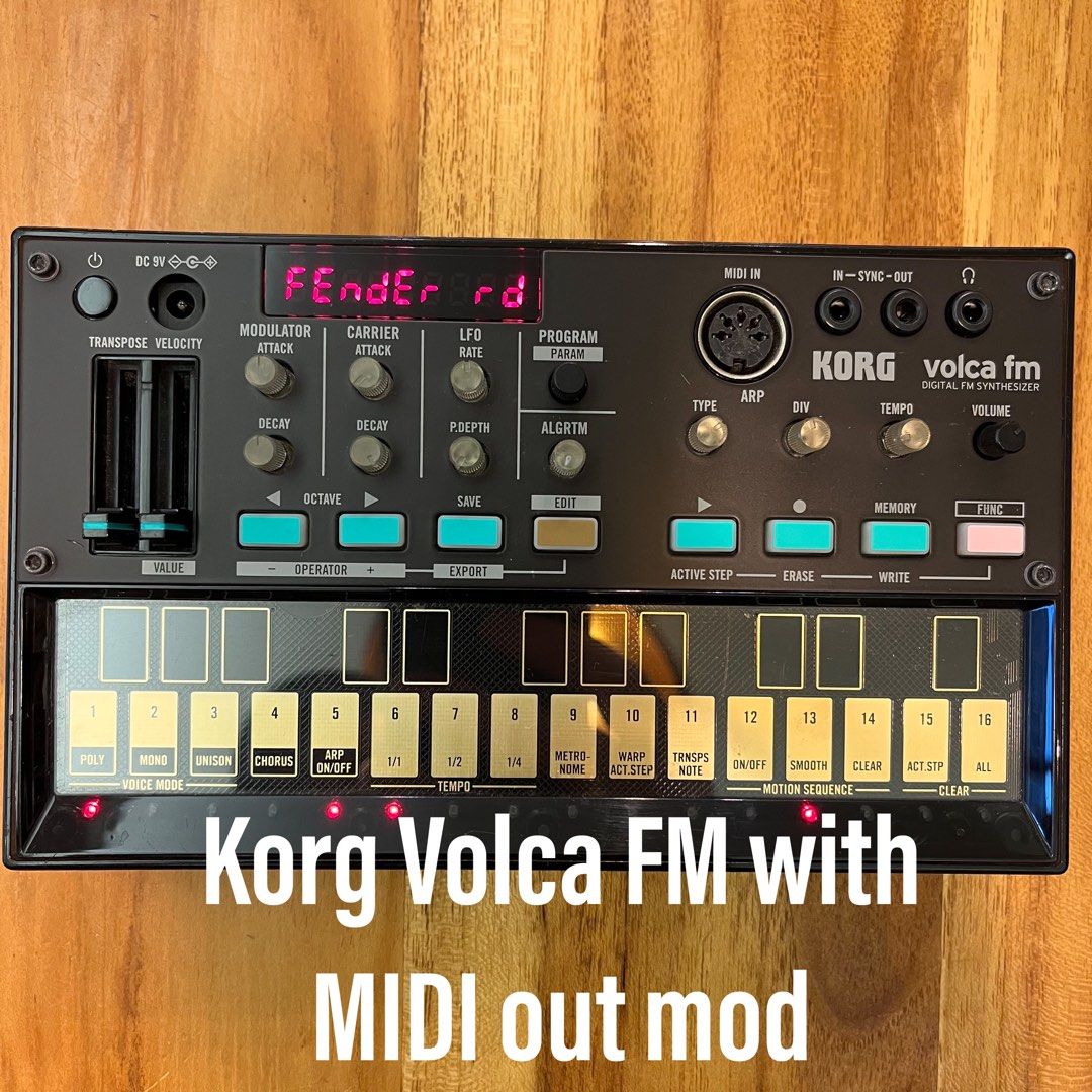Korg Volca Sample mod MIDI出力改造/MODファーム