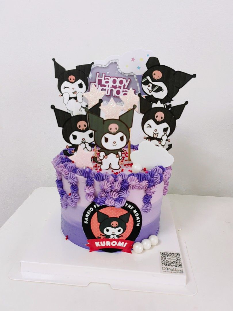 Kuromi Birthday Cake Topper Template Printable Bobotemp