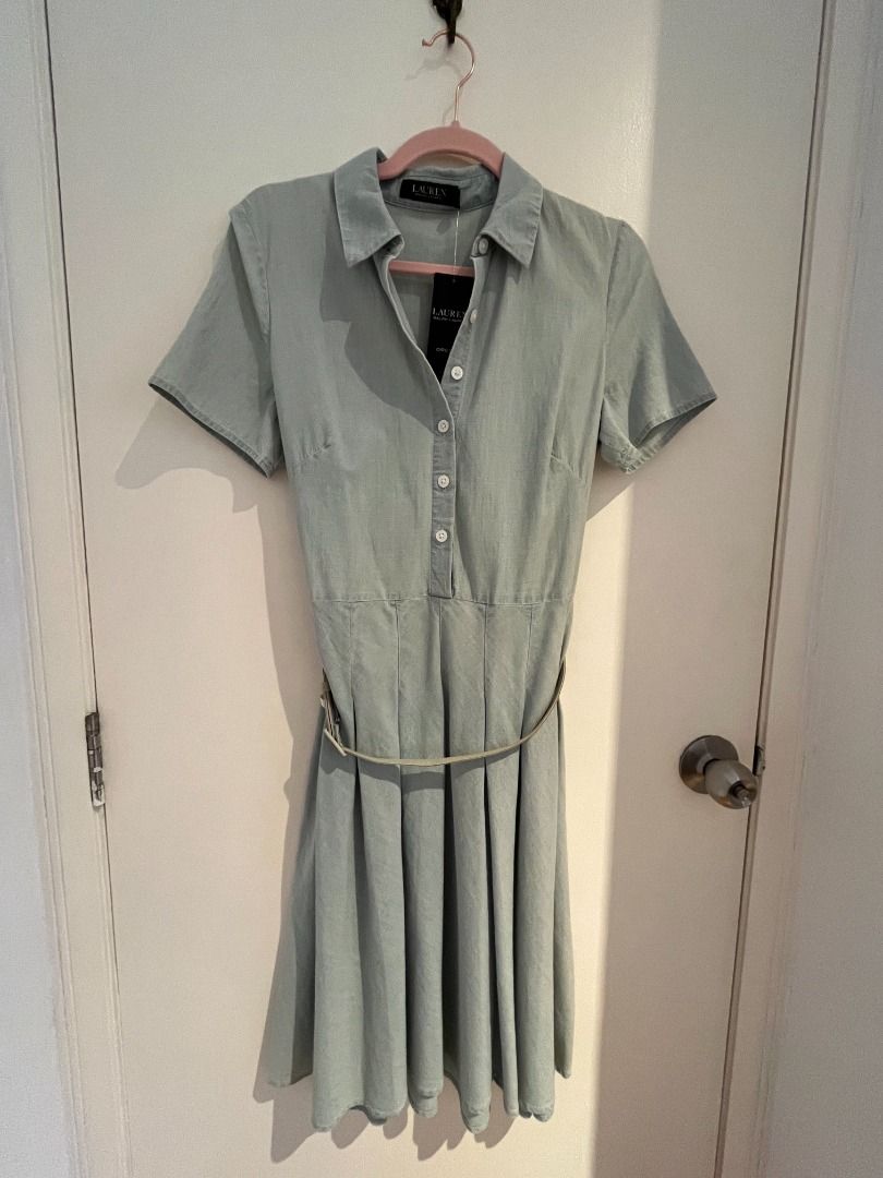 Lauren Ralph Lauren Emerson Short Sleeve Day Dress Chambray Wash
