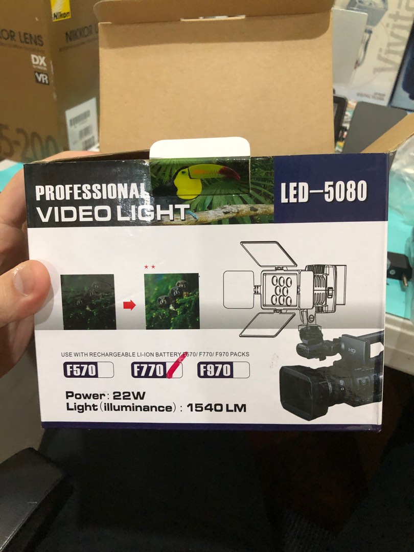 LED5080 Professional Video LED Light, Photography, Video Cameras on Carousell