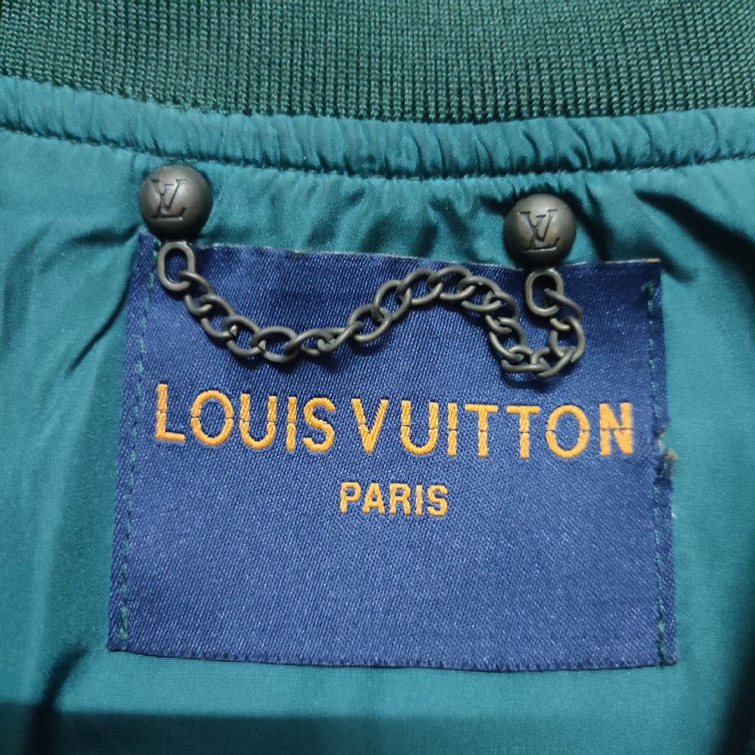 LOUIS VUITTON atelier fightchamp vasrsity leather, Fesyen Pria, Pakaian ,  Atasan di Carousell