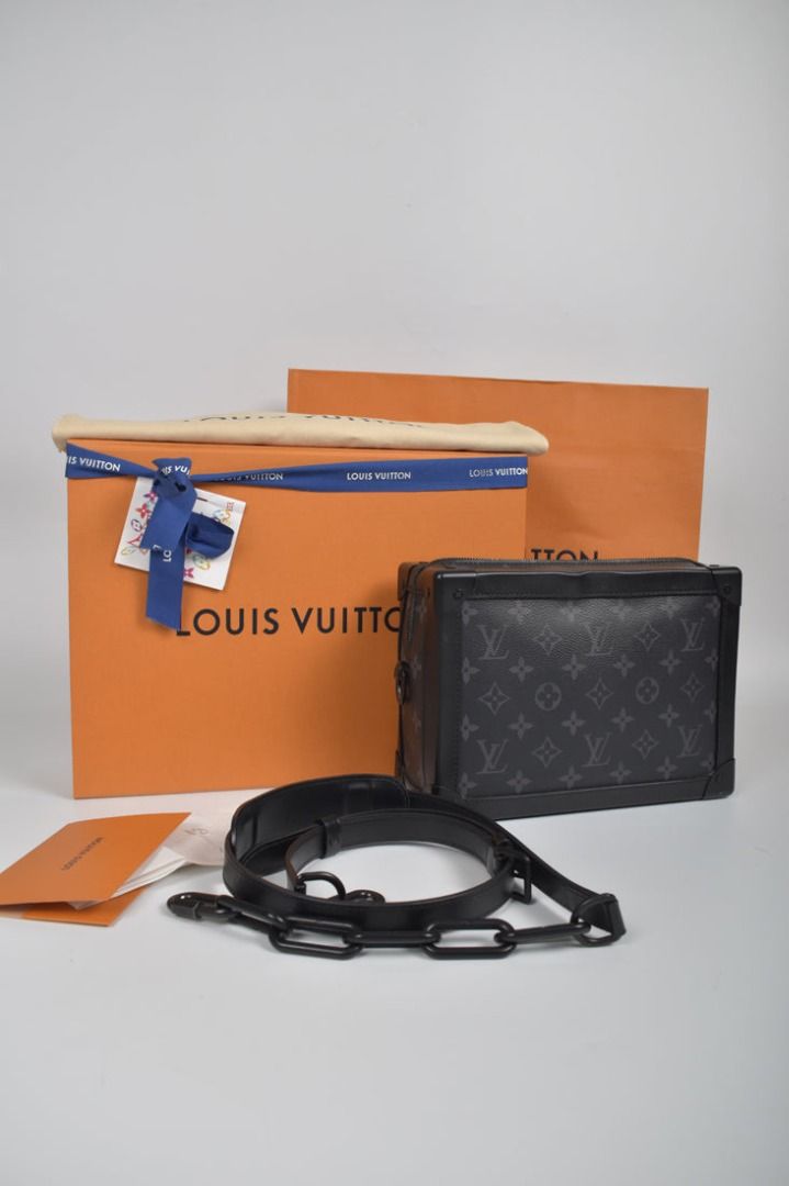 Louis Vuitton Soft Trunk Monogram Black in Taurillon Leather with Black/ Orange - US