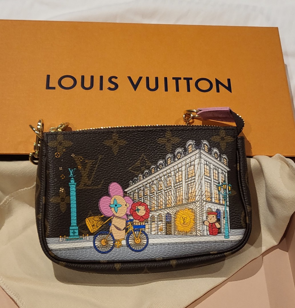 LV Mini Pochette Pink , by the pool, Luxury, Bags & Wallets on Carousell