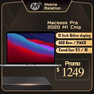 MacBook Pro 13 Inch 2020 M1 Chip 8/256GB & 512GB Space Grey #M063 #M069 #M066