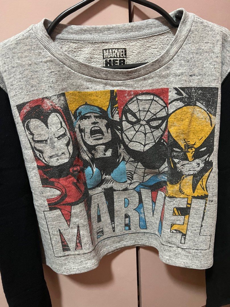 marvel cropped sweater (Category: Coats, Jackets and Outerwear) located in Quezon City. Submitted by second___life (Listing ID 1212358809, Image 3). Description: Forever 21 marvel cropped sweater lightly used rfs: havent been able to wear it in a while loc: qc/ makati shipping shouldered by buyer mod: grab lalamove jnt ggx.