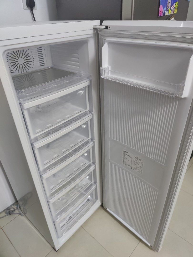 Mitsubishi Upright Freezer Frost Free 144L, TV & Home Appliances
