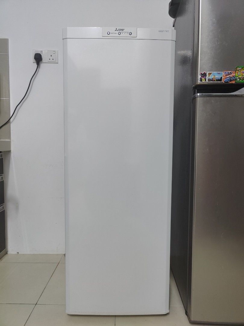 Mitsubishi Upright Freezer Frost Free 144L, TV & Home Appliances