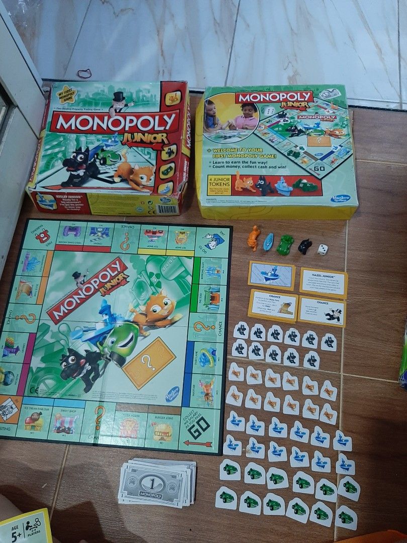 Monopoly junior hasbro, Toys &amp; Collectibles, Permainan Papan &amp; Kartu di ...