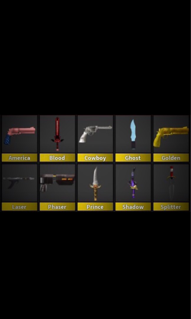 Murder Mystery 2 [MM2] Vintage weapons, Video Gaming, Gaming