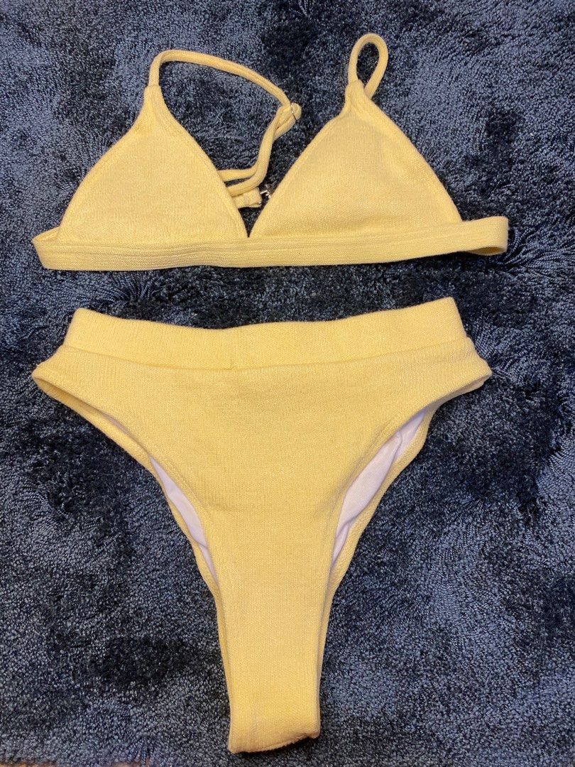 Mustard Yellow Swimsuit, Women's Fashion, Swimwear, Bikinis & Swimsuits ...