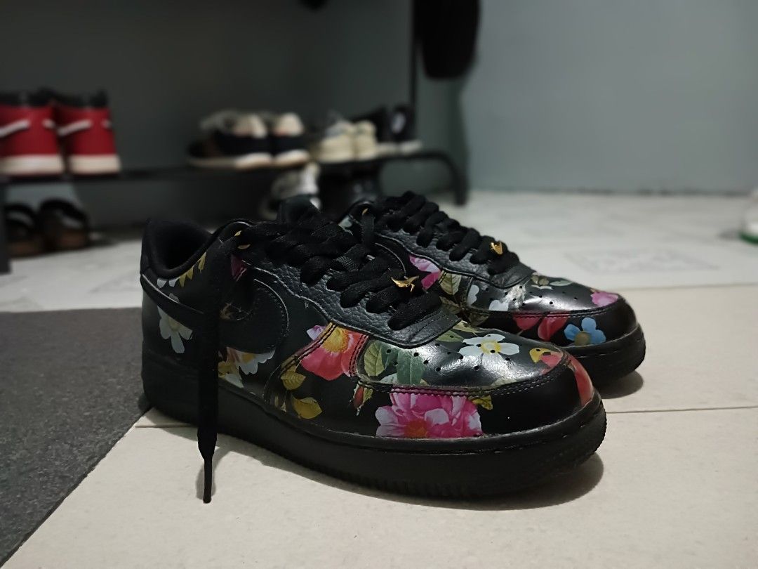 Black floral air force 1 store