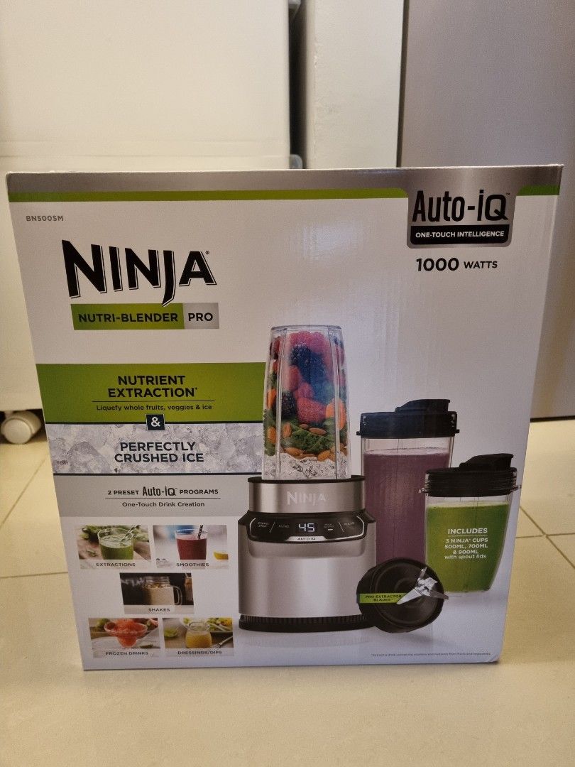 Ninja Nutri Blender Pro with Auto IQ BN500, TV & Home Appliances