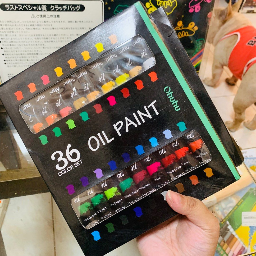  Ohuhu Oil Paint Set, 36 Oil-Based Colors, 12ml/0.42oz x 36  Tubes Non-Toxic Oil Painting Set Supplies for Canvas Painting Artist Kids  Beginner Adult Classroom Student Art Supplies Gift for New Year 