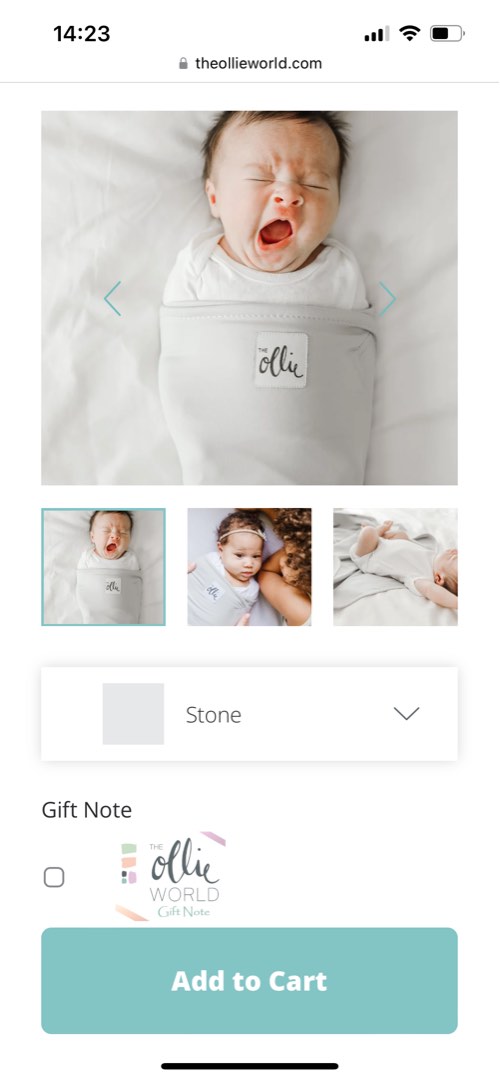 Ollie swaddle stone sale