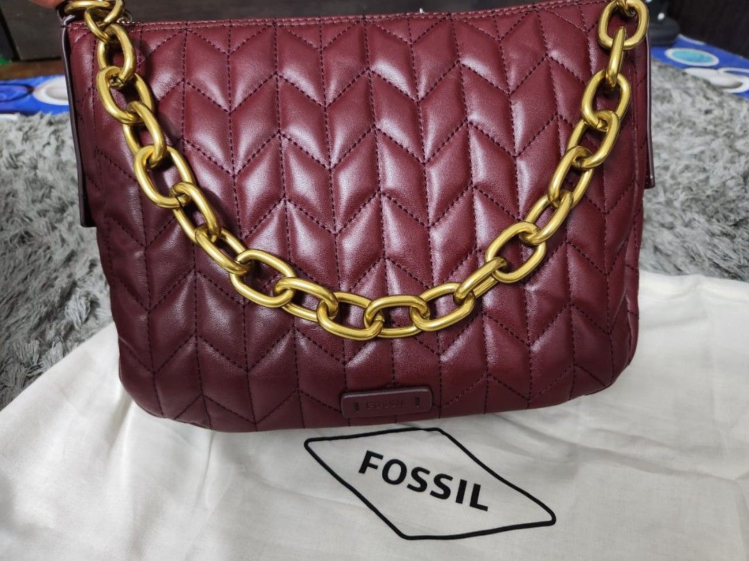Original Fossil Jolie Crossbody Wine, Women's Fashion, Bags