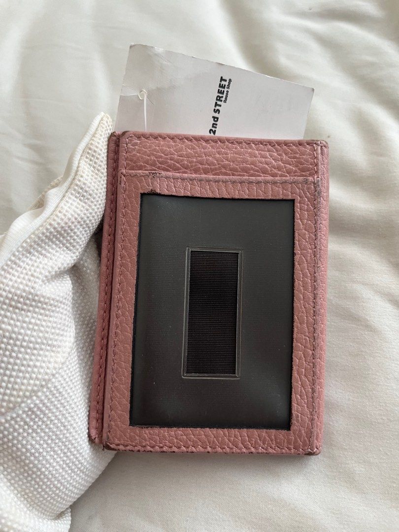 Original Gucci Leather Pocket Organizer Card holder RFID, Women's