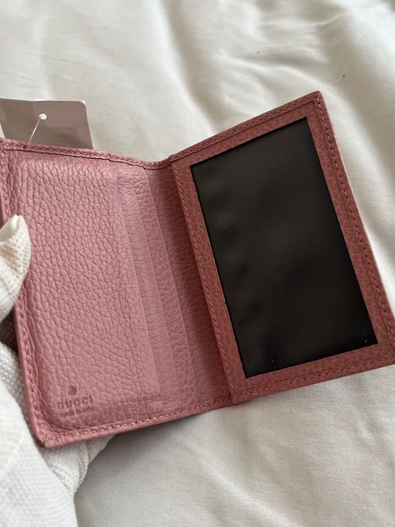 Original Gucci Leather Pocket Organizer Card holder RFID, Women's