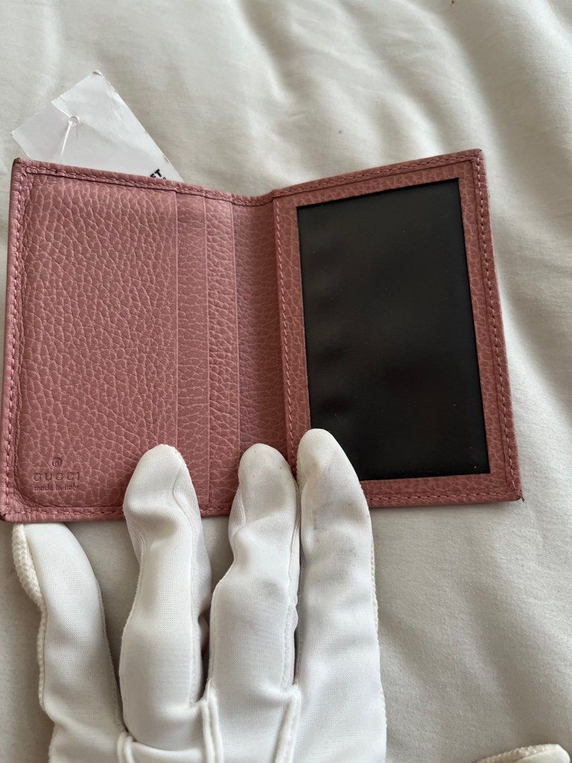 Original Gucci Leather Pocket Organizer Card holder RFID, Women's