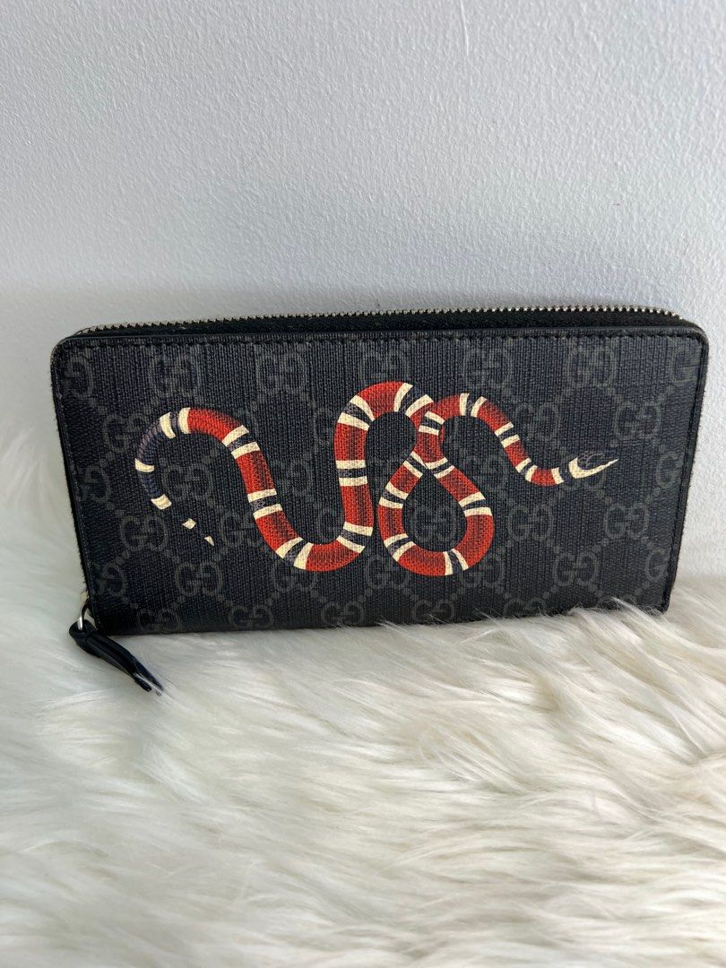 Original Gucci Long Zippy Wallet Snake Edition Luxury Bags