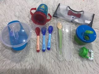 perlengkapan set Mpasi free teether + dot ganti 