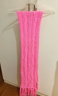 Pink Knit Scarf #HUAT88