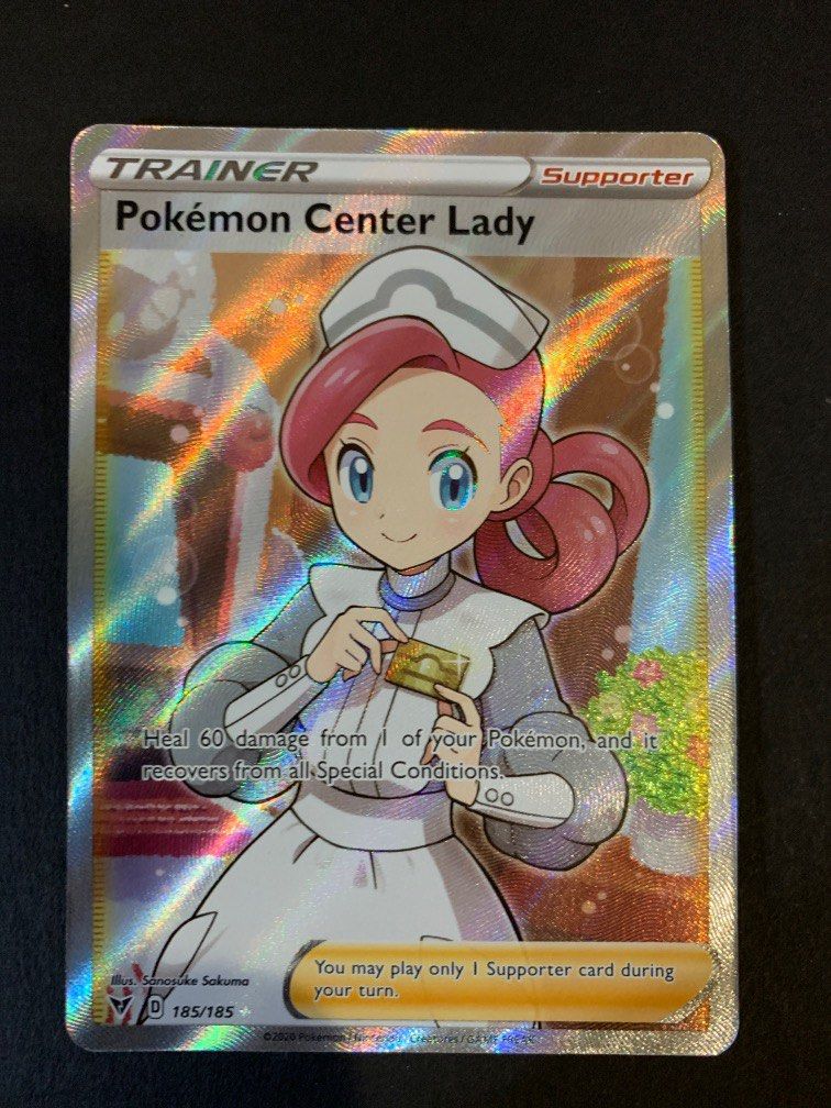 Pokemon center lady full art, Hobbies & Toys, Toys & Games on Carousell