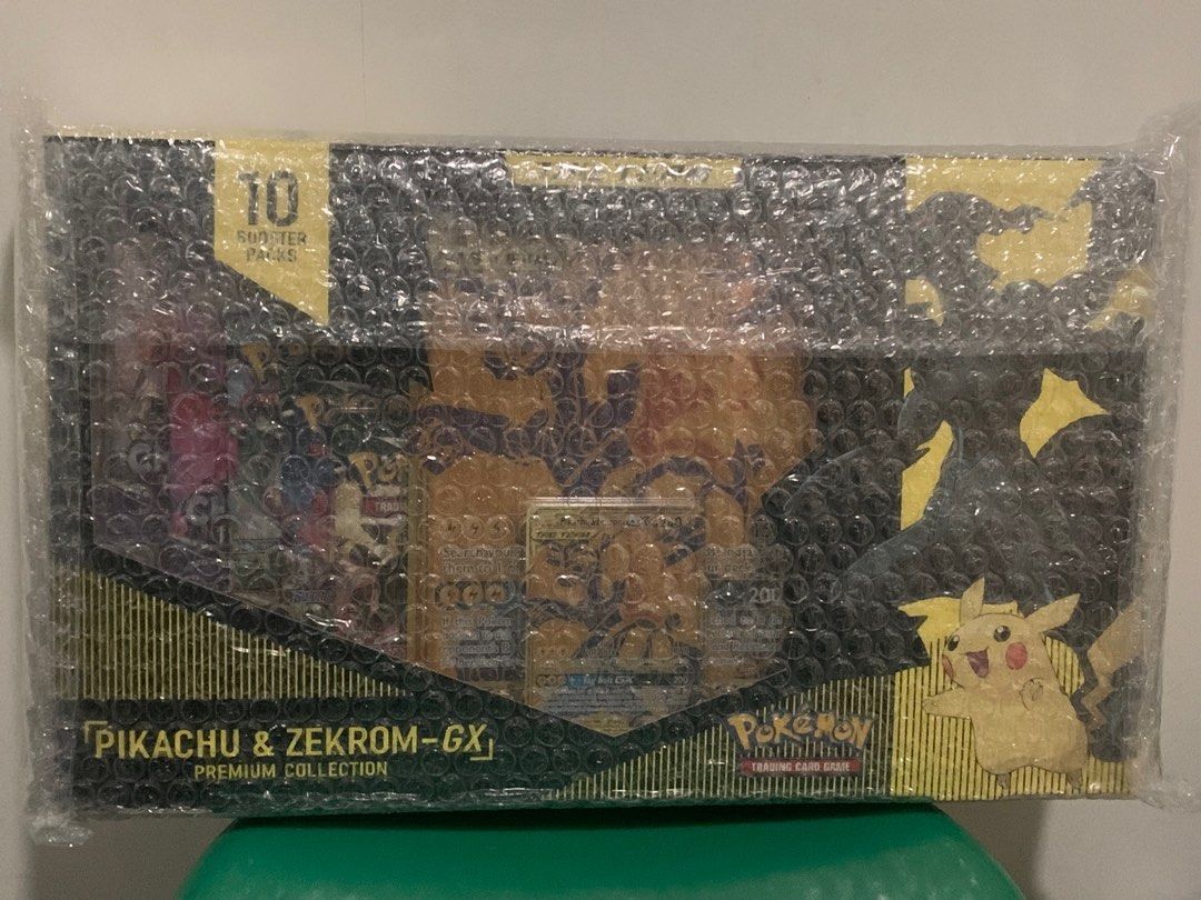 JUMBO Oversized Pikachu & Zekrom GX Tag Team Gold Promo SM248 Pokémon Card - NM