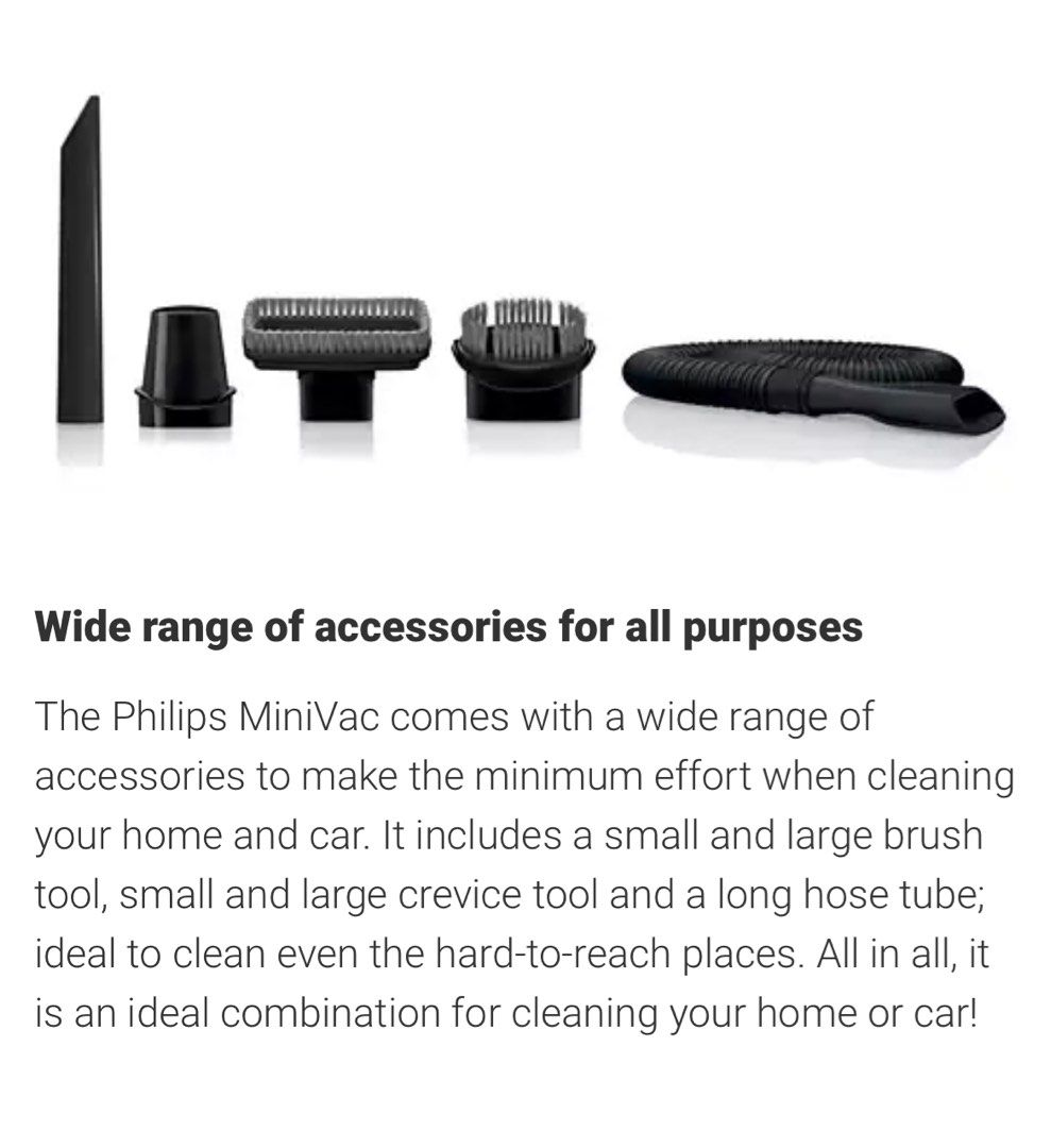 Powerful Philips MiniVac 10.8 V, TV & Home Appliances, Vacuum Cleaner