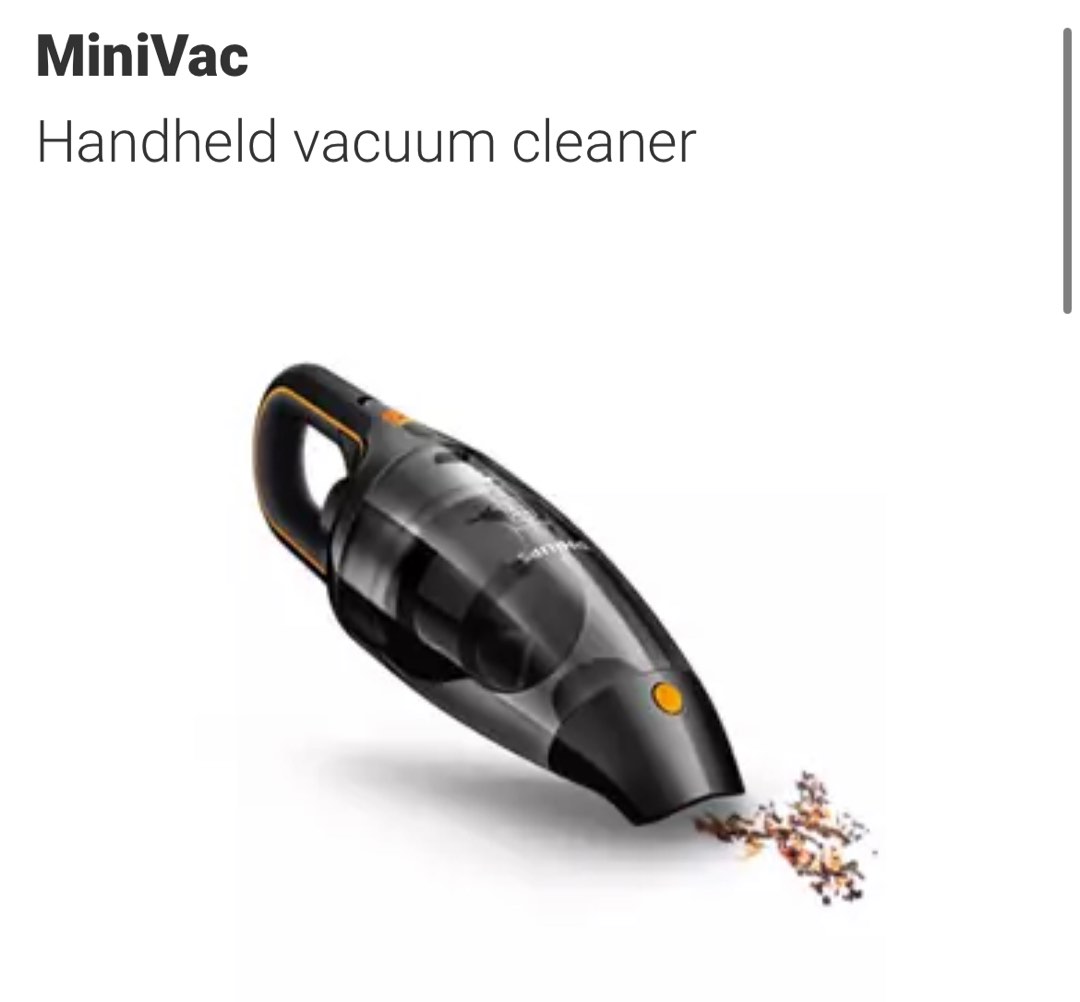 Powerful Philips MiniVac 10.8 V, TV & Home Appliances, Vacuum Cleaner & Housekeeping on Carousell