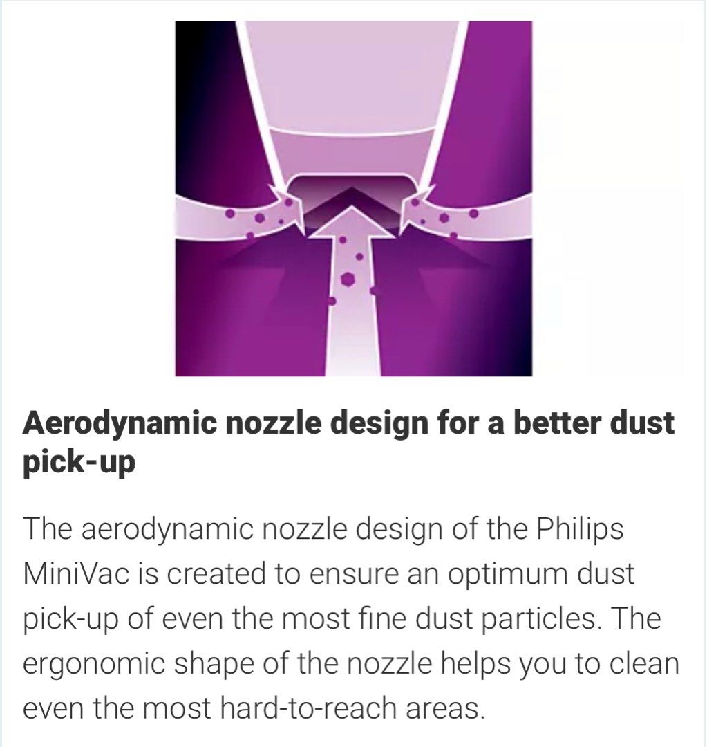 Powerful Philips MiniVac 10.8 V, TV & Home Appliances, Vacuum Cleaner