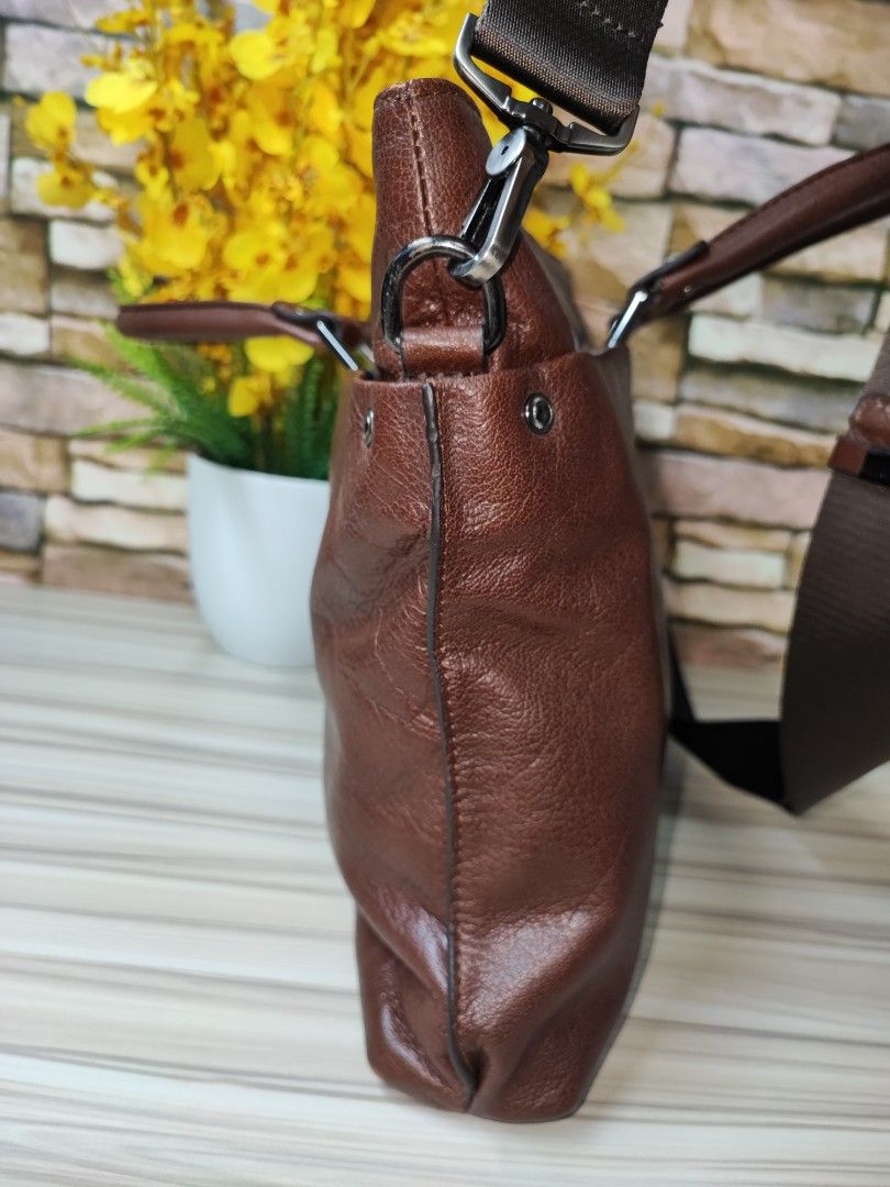 prada brown polyester handbag