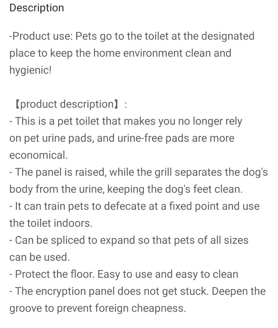 Premium Metal Steel Pets Dog Toilet Pee Tray Dog Puppy, Pet Supplies