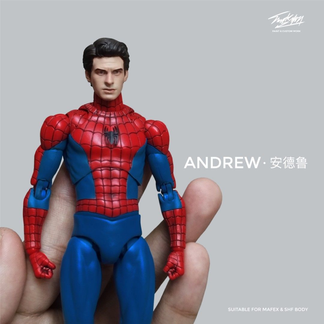 MAFEX Marvel Black Suit Spider-Man Male Body 1/12 Figure Custom