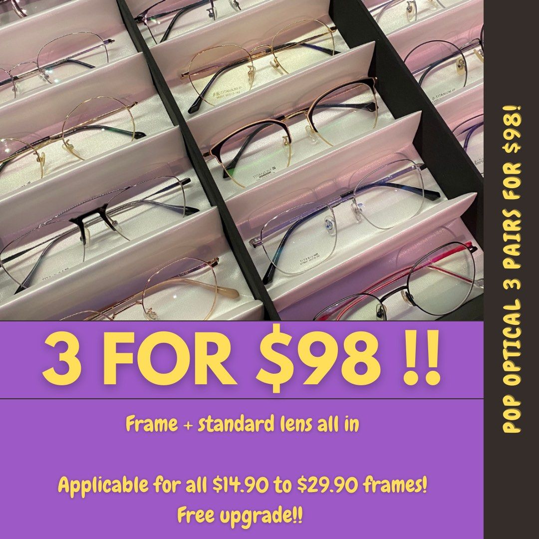 Prescription glasses eyewear with degree, Men's Fashion, Watches