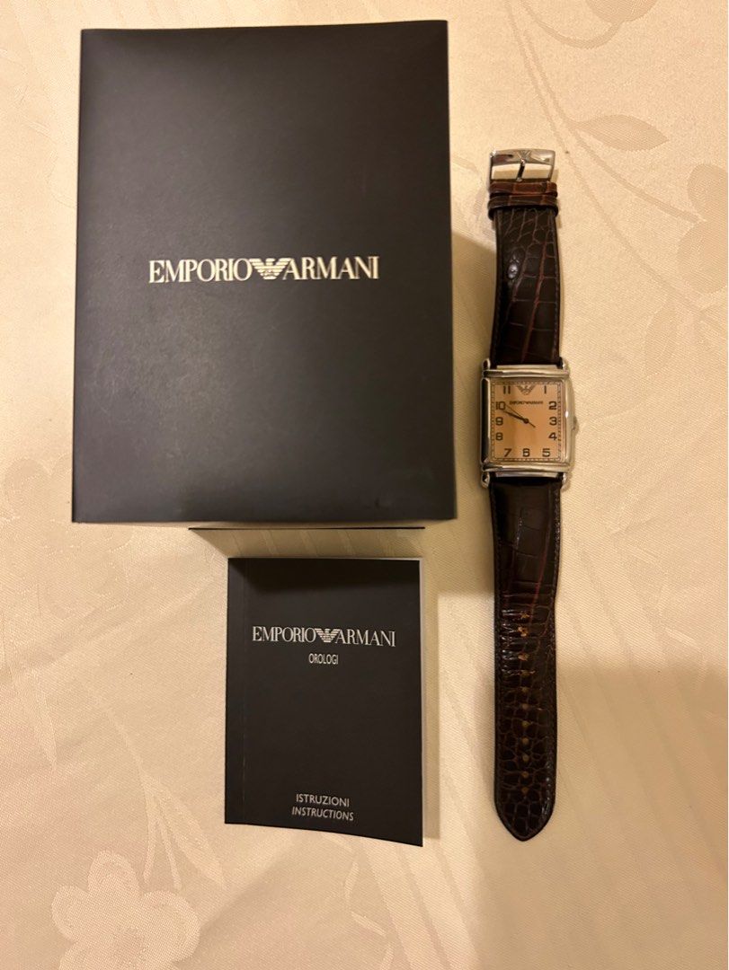 Rare, branded Emporio Armani Watch with original box and user manual,  Luxury, Watches on Carousell