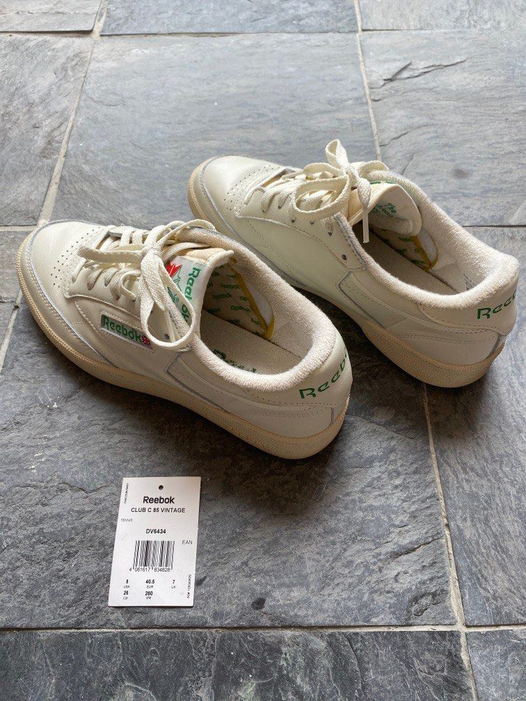 Reebok Club C 1985 TV UK Chalk White Green