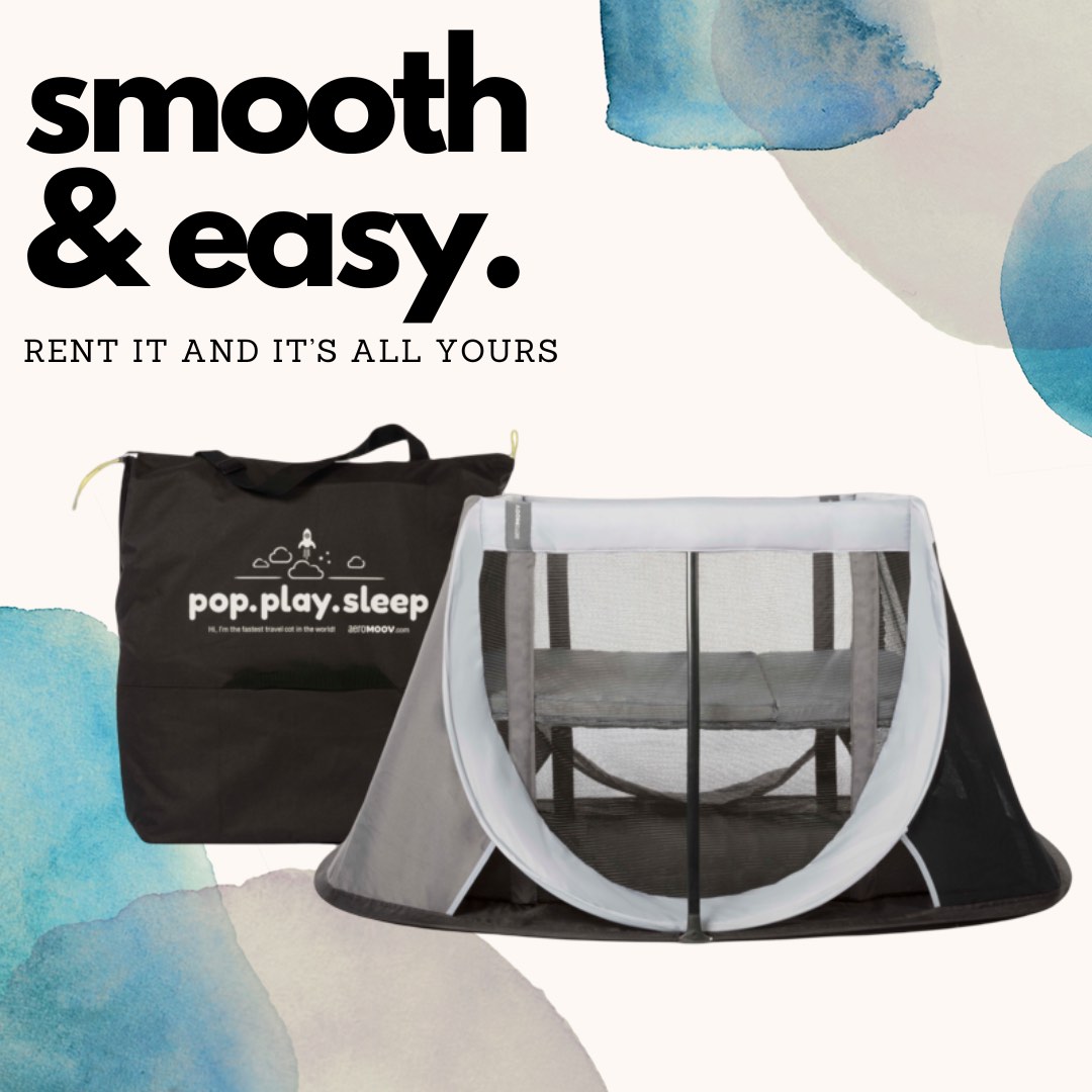 [Rental] AeroMoov Travel Cot Portable & Lightweight, Babies & Kids