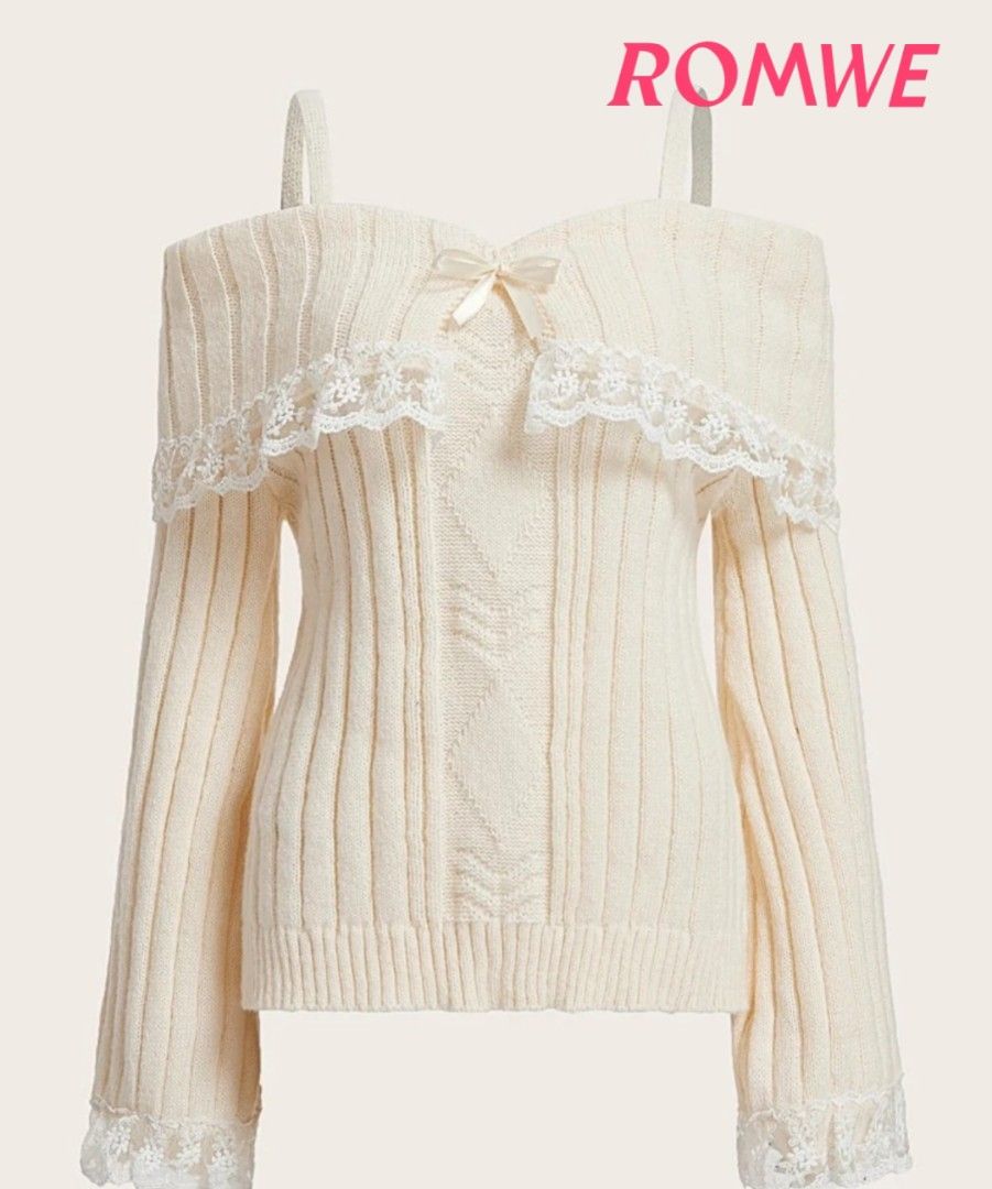 Romwe off the on sale shoulder top