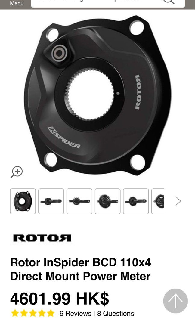 ROTOR INspider Power Meter BCD110 x 4, 運動產品, 單車及配件, 單車 Carousell