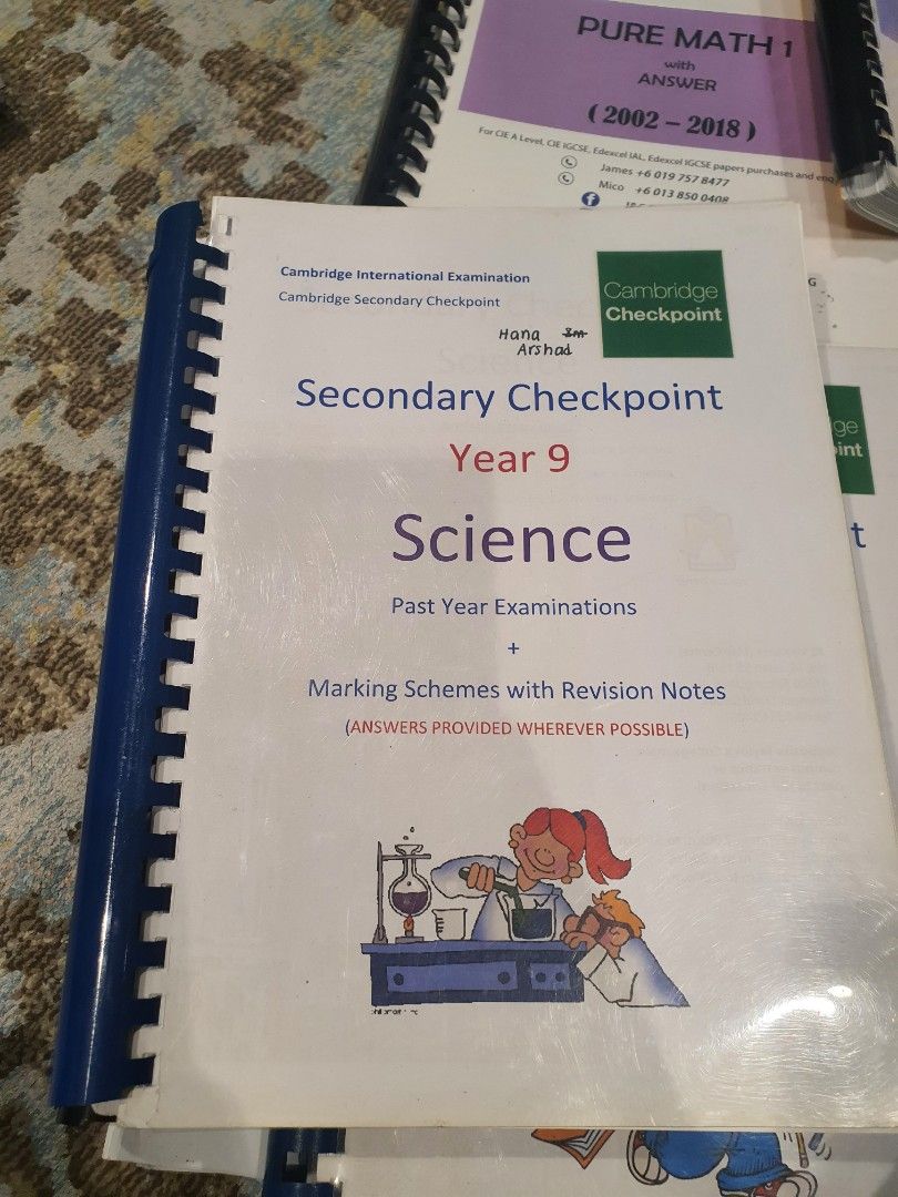 Science year 9 checkpoint past papers with answers hobbies toys