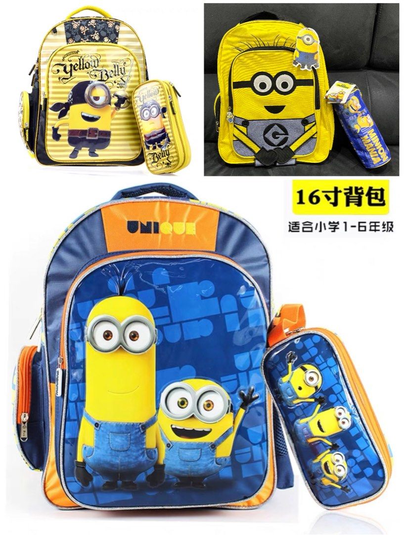 Waterproof Minions Despicable Me Backpack Back to School 