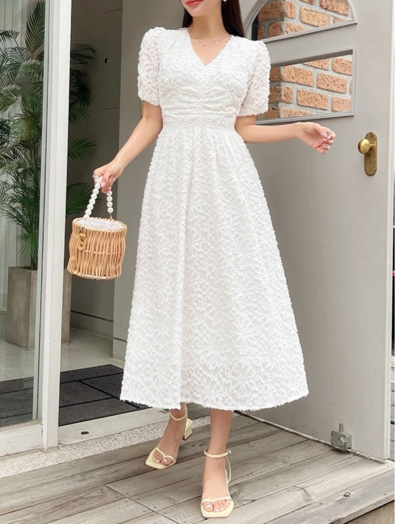 Shein Dazy White Dress, Women's Fashion, Dresses & Sets, Dresses