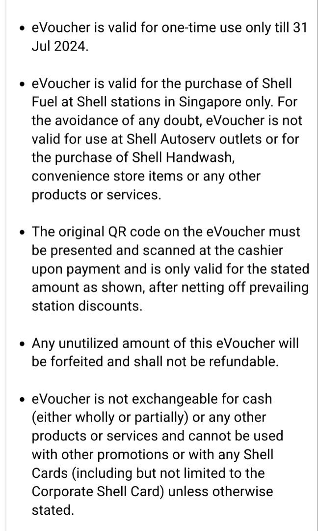 Shell Voucher, Tickets & Vouchers, Local Attractions & Transport on