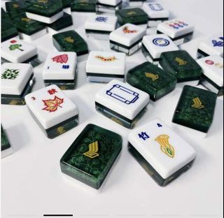 Men's Saffiano Leather Mahjong Game