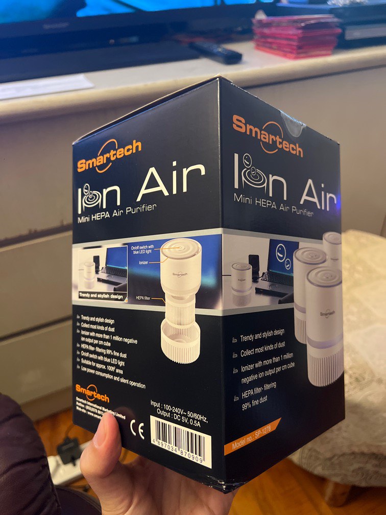 Smartech ion air mini HEPA Air Purifier, 家庭電器, 空氣清新機及抽濕機 Carousell