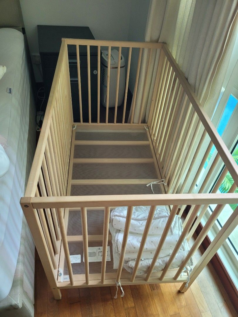 Sniglar cot with free cot lining, Babies & Kids, Baby Nursery & Kids Furniture, Cots & Cribs on