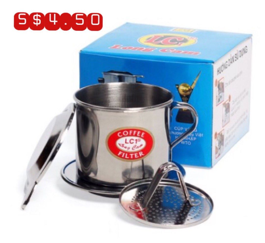 Stainless steel Vietnamese coffee drip Filter, TV & Home Appliances