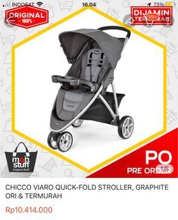 Stroller chicco viaro - original- lengkap dengan dus dan leaflet book